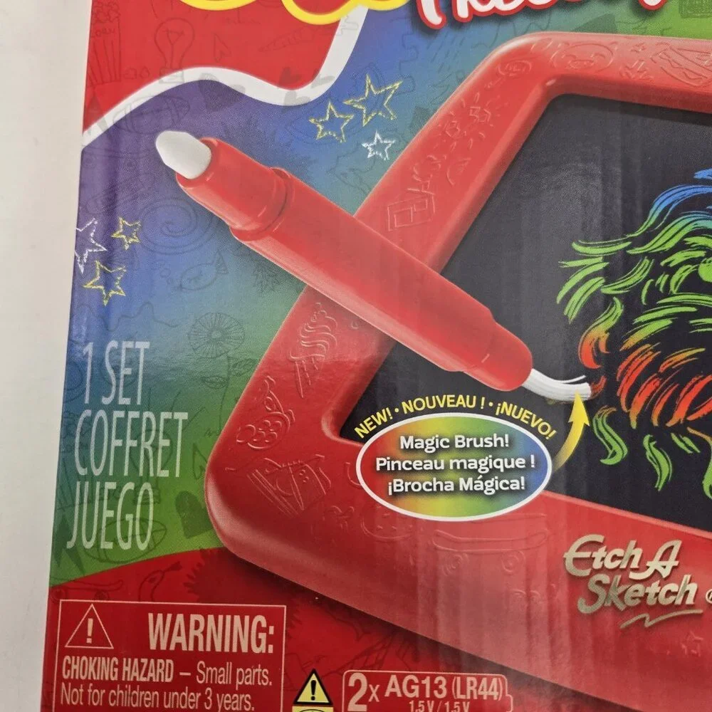 Etch A Sketch Freestyle Drawing Tablet with 2-in-1 Stylus Pen and Paintbrush Red